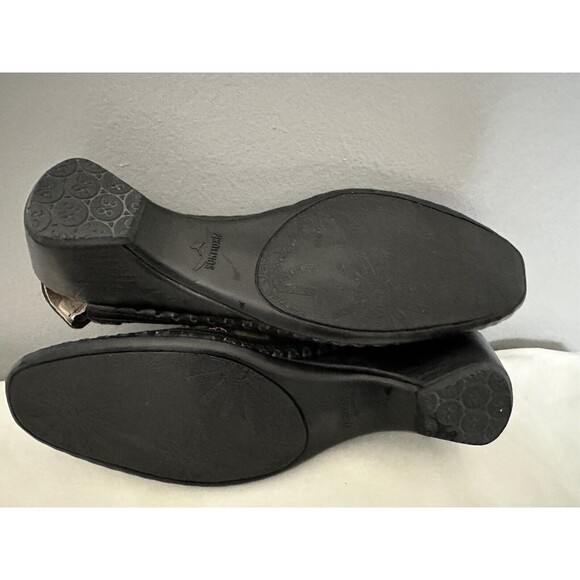 Pikolinos Romana Slingback Leather Floral Sandals Black Green EU 38/ US 7.5-8 - Picture 6 of 7